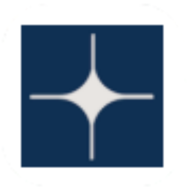 Abstract geometric design with a four-pointed star on a dark blue background